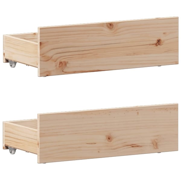 vidaXL Seng med bokhylle uten madrass 90x200 cm heltre furu