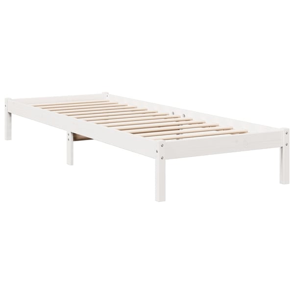 vidaXL Ekstra lang sengeramme uten madrass hvit 80x220 cm heltre furu