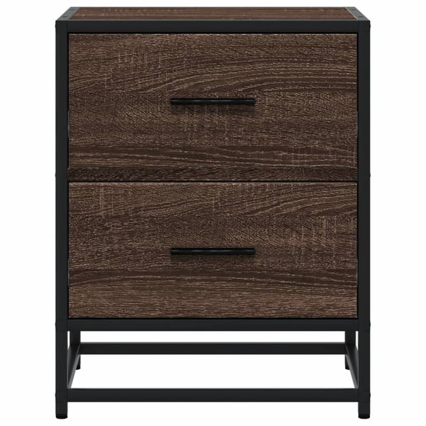 vidaXL sengebord 40x31x50 cm konstrueret træ brun egetræsfarve