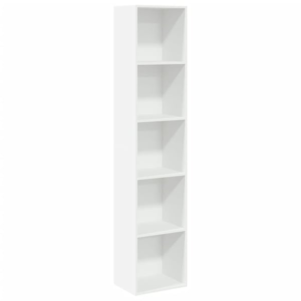 vidaXL Bokhylle hvit 40x30x189 cm konstruert tre