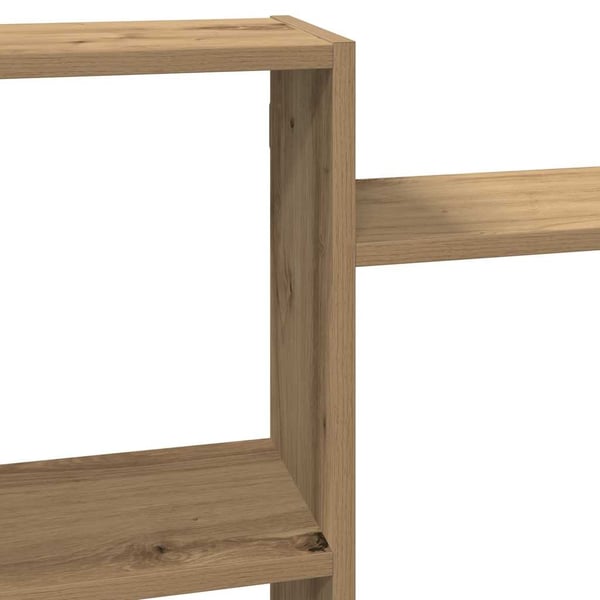vidaXL Vegghylle artisan eik 129x18x42 cm konstruert tre