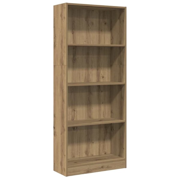 vidaXL bogreol 60x24x143 cm konstrueret træ egetræsfarve