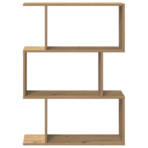 vidaXL Romdeler bokhylle 3 lag artisan eik 70x24x97 cm konstruert tre