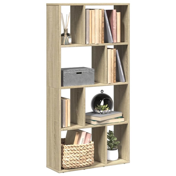 vidaXL Bokhylle sonoma eik 60x20x120,5 cm konstruert tre