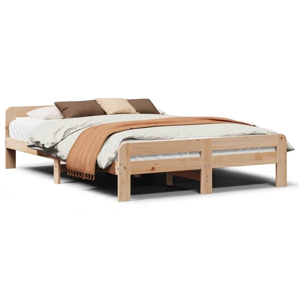 vidaXL Sengeramme uten madrass 150x200 cm heltre furu