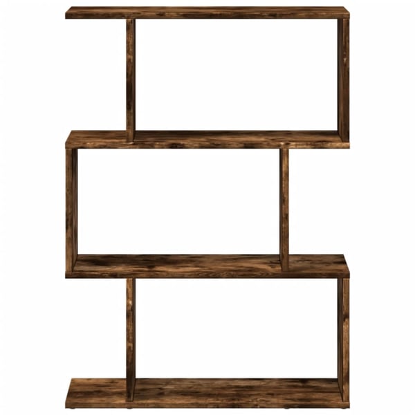vidaXL bogreol/rumdeler 70x24x97cm 3 niveauer konstrueret træ røget eg