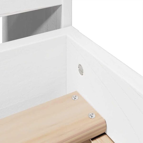 vidaXL Sengeramme uten madrass hvit 90x190 cm heltre furu