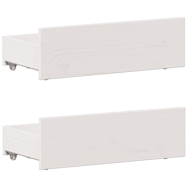 vidaXL Seng med bokhylle uten madrass hvit 90x190 cm heltre furu