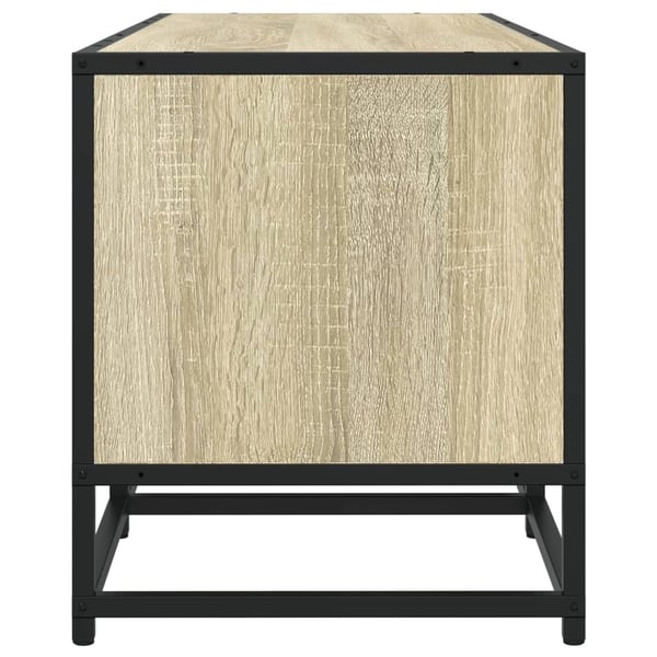 vidaXL TV-benk sonoma eik 100x35x41 cm konstruert tre og metall