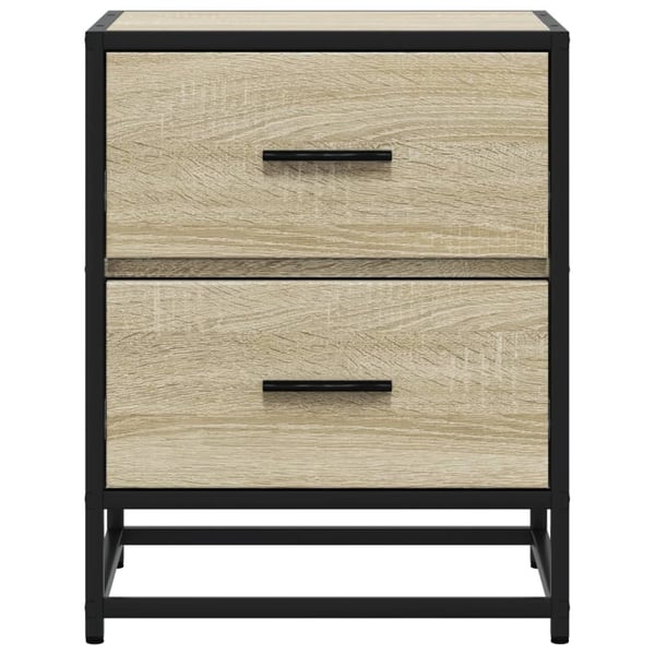 vidaXL Nattbord 2 stk sonoma eik 40x31x50 cm konstruert tre
