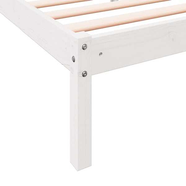 vidaXL Ekstra lang sengeramme uten madrass hvit 100x210 cm heltre furu