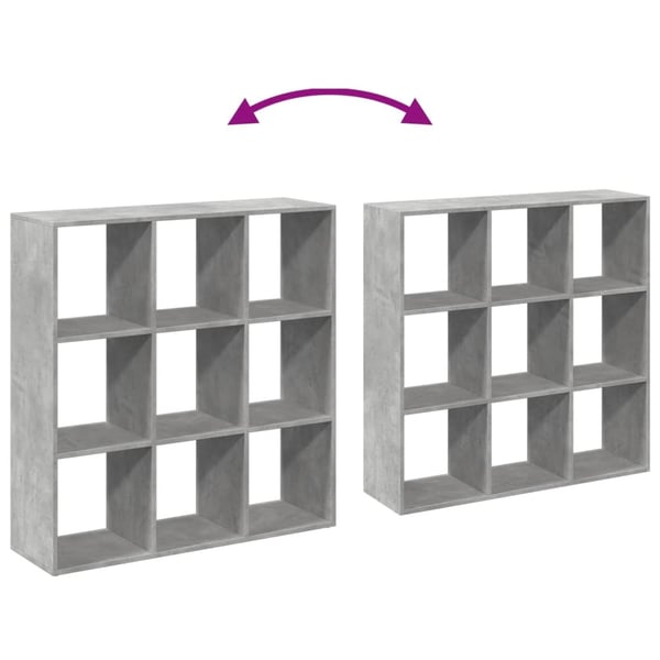 vidaXL bogreol/rumdeler 102x29x103,5 cm konstrueret træ betongrå