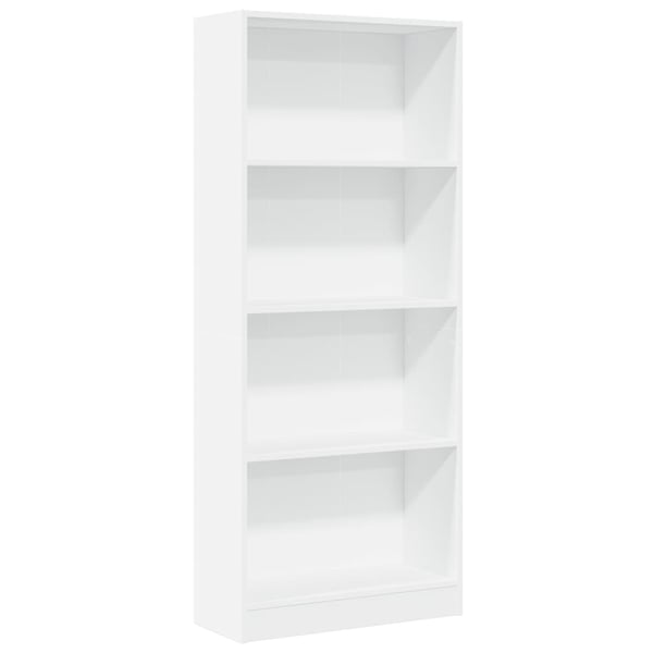 vidaXL Bokhylla vit 60x24x143 cm konstruerat trä