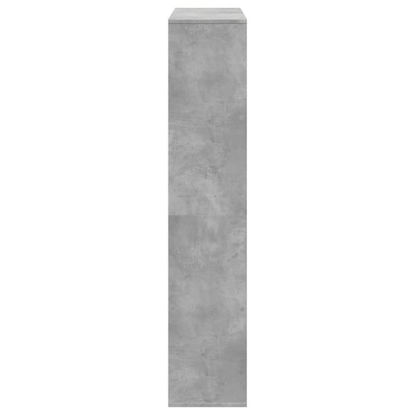 vidaXL Bokhylle betonggrå 102x29x143 cm konstruert tre