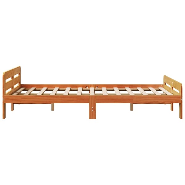 vidaXL Sengeramme uten madrass brun 135x190 cm heltre furu