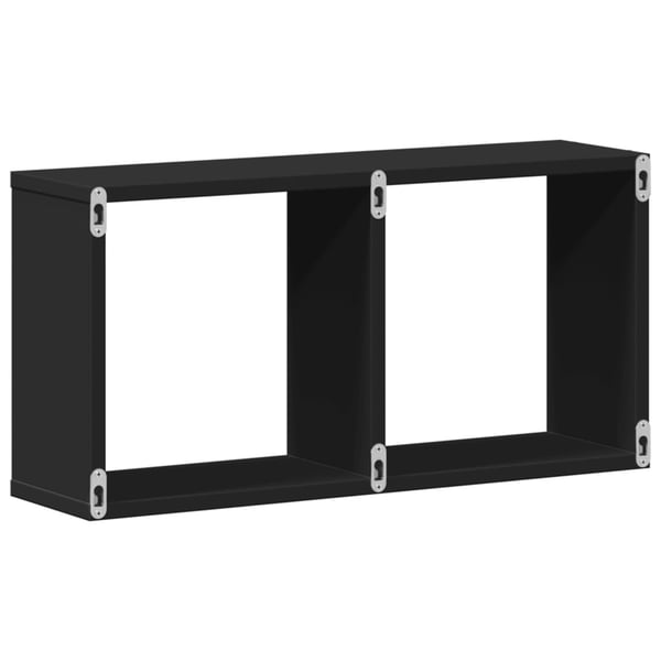 vidaXL vægskab 60x16x30 cm konstrueret træ sort