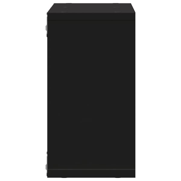 vidaXL vægskab 60x16x30 cm konstrueret træ sort