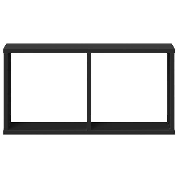 vidaXL vægskab 60x16x30 cm konstrueret træ sort