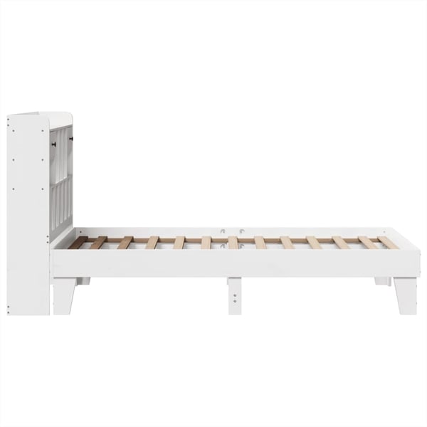 vidaXL Sengeramme uten madrass hvit 75x190 cm heltre furu