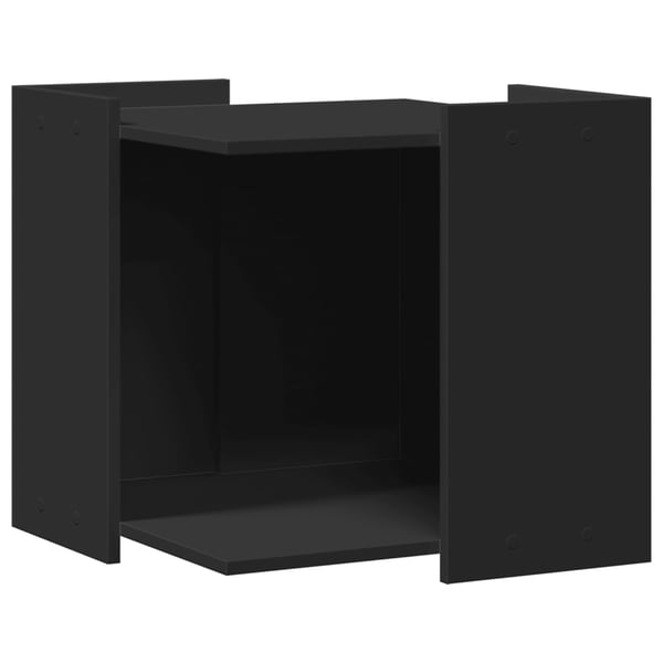 vidaXL Skap til kattetoalett svart 53x53x51 cm konstruert tre