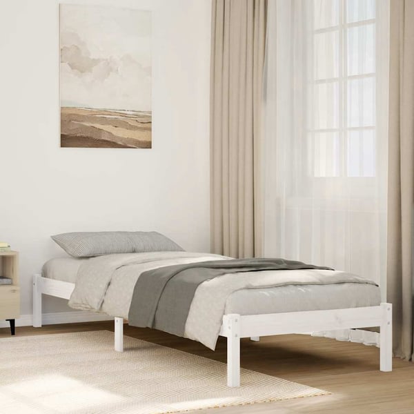 vidaXL ekstra lang sengeramme uden madras 80x210 cm massivt fyrretræ