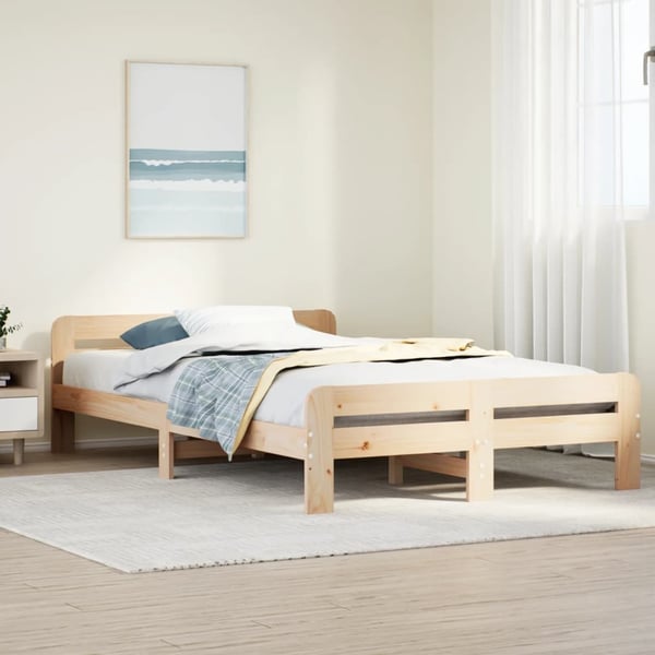 vidaXL Sengeramme uten madrass 120x190 cm heltre furu