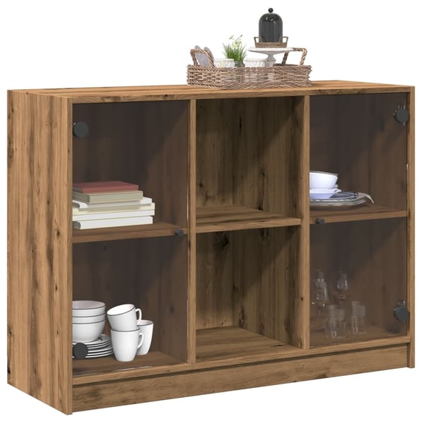 vidaXL Skjenk artisan eik 102x37x75,5 cm konstruert tre
