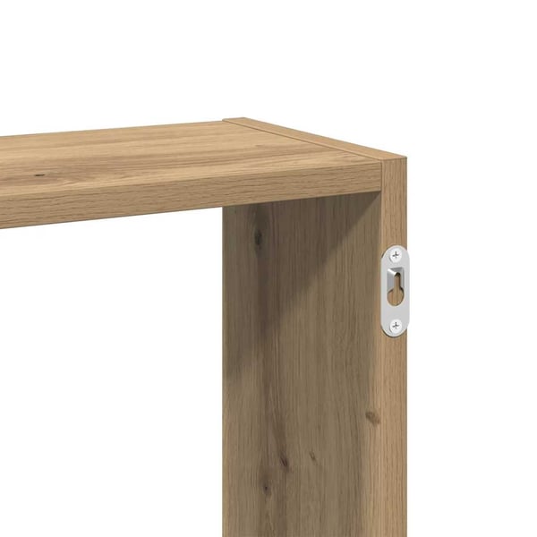vidaXL væghylde 159x18x66 cm konstrueret træ egetræsfarve