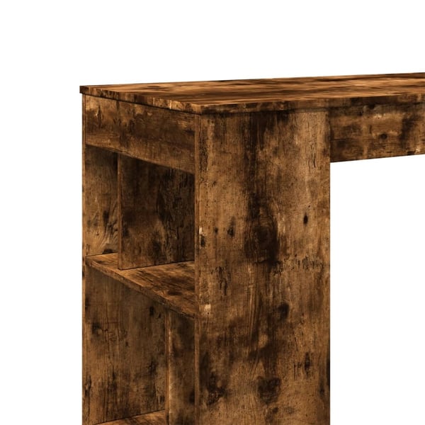 vidaXL Barbord med stativer røkt eik 102x50x103,5 cm konstruert tre