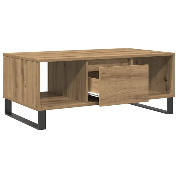 vidaXL Salongbord artisan eik 90x50x36,5 cm konstruert tre