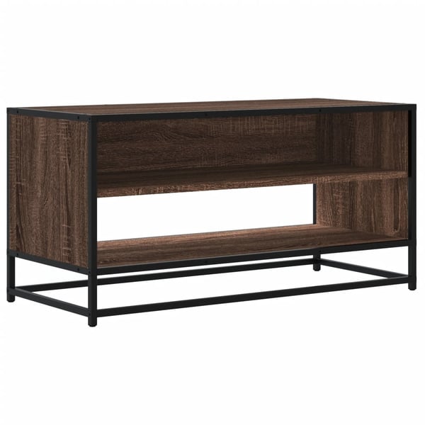 vidaXL TV-benk brun eik 91x40x46 cm konstruert tre og metall