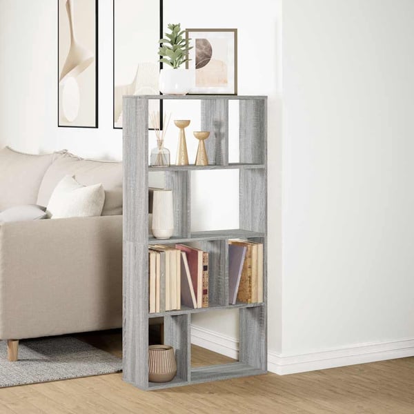 vidaXL Bokhylle grå sonoma 60x20x120,5 cm konstruert tre