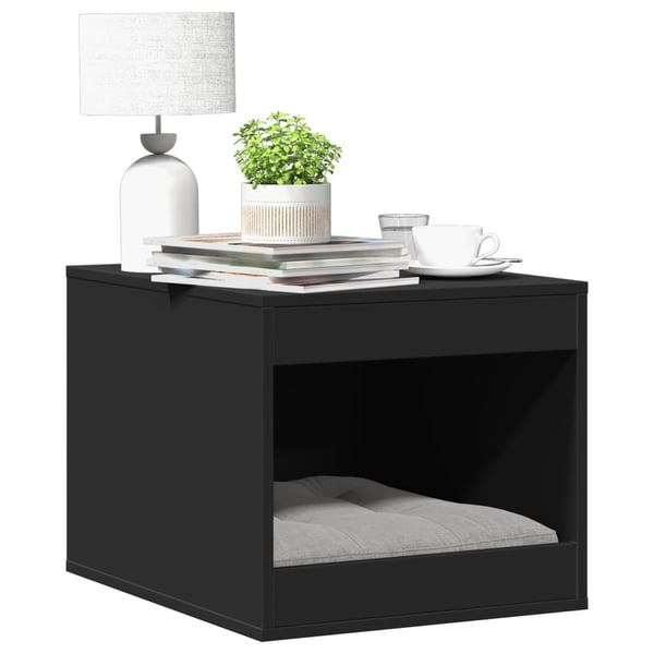 vidaXL toiletskjuler til kattebakke 47x59x42 cm konstrueret træ sort