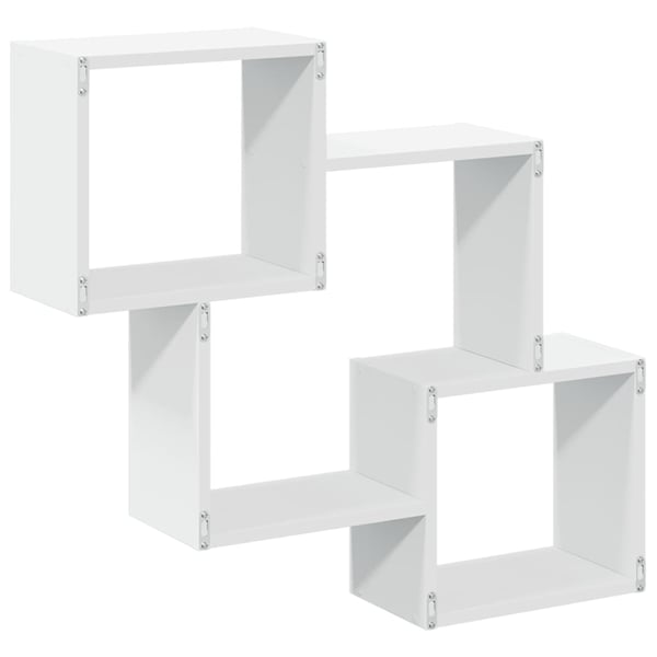 vidaXL Veggskap 78x18x71 cm hvit konstruert tre