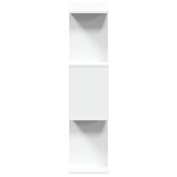 vidaXL Romdeler bokhylle 3-etasjers hvit 70x24x97 cm konstruert tre