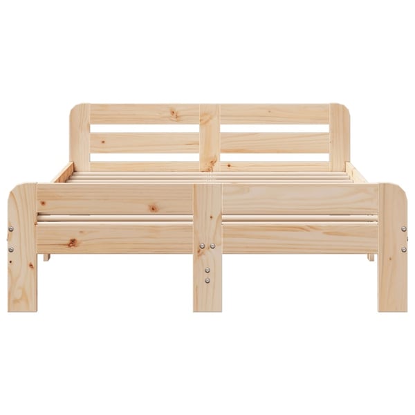 vidaXL Sengeramme med madrass 200x200 cm heltre furu