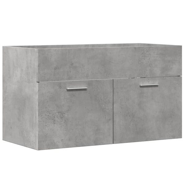 vidaXL Servantskap betonggrå 80x38,5x46 cm sponplate