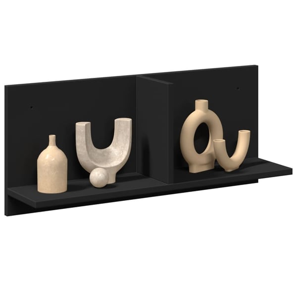 vidaXL vægskab 70x16,5x30 cm konstrueret træ sort