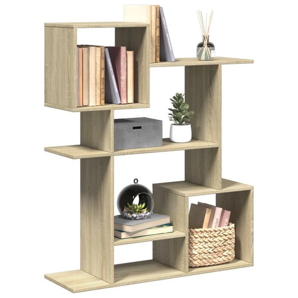vidaXL Romdeler bokhylle sonoma eik 92x29x112 cm konstruert tre