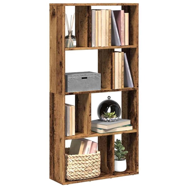 vidaXL bogreol 60x20x120,5 cm konstrueret træ antikt træ