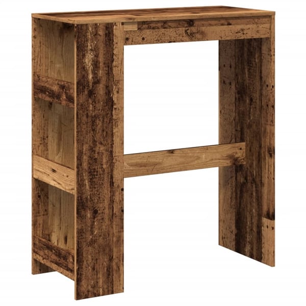 vidaXL Barbord med stativer gammelt tre 90x40x103,5 cm konstruert tre