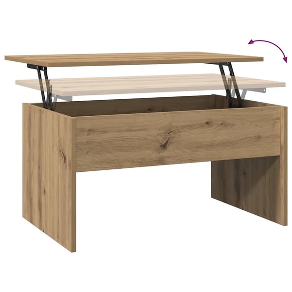 vidaXL Salongbord brun eik 80x50,5x41,5 cm konstruert tre