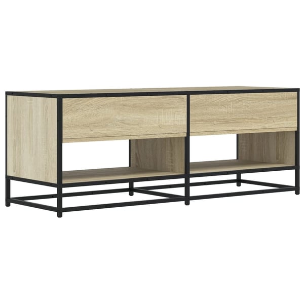 vidaXL TV-benk sonoma eik 120,5x40x46 cm konstruert tre og metall