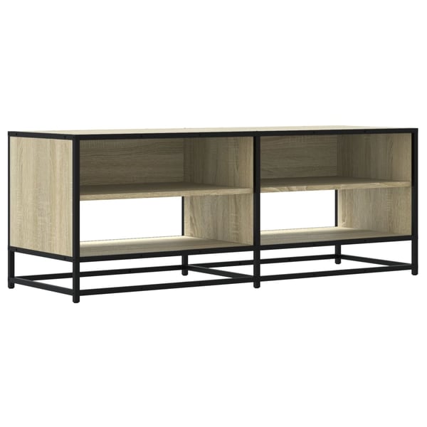 vidaXL TV-benk sonoma eik 120,5x40x46 cm konstruert tre og metall