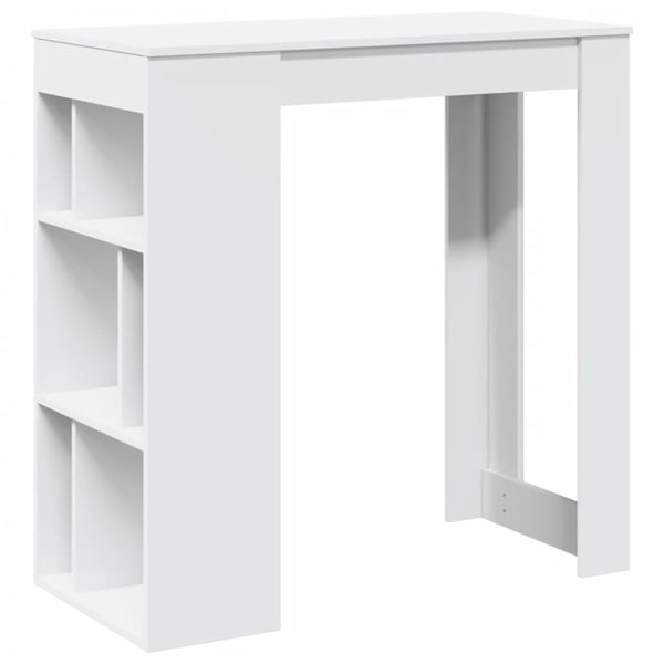 vidaXL Barbord med stativer hvit 102x50x103,5 cm konstruert tre