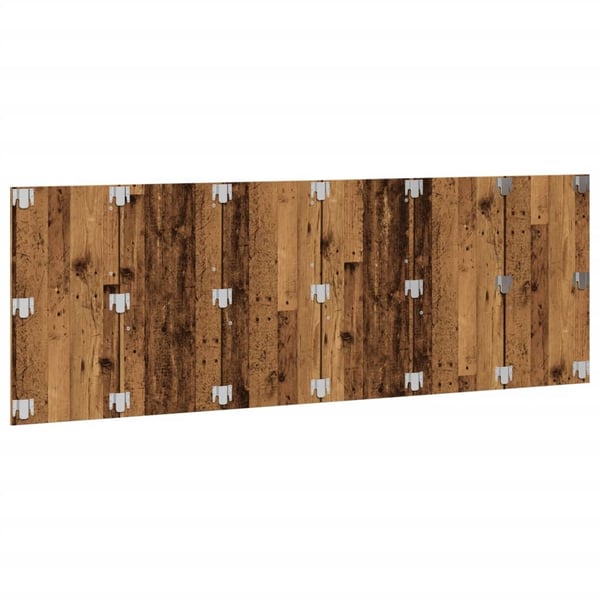 vidaXL Veggmontert hodegavl gammelt tre 240x1,5x80 cm konstruert tre