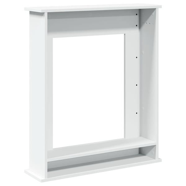 vidaXL Peisramme hvit 75x20x87,5 cm konstruert tre