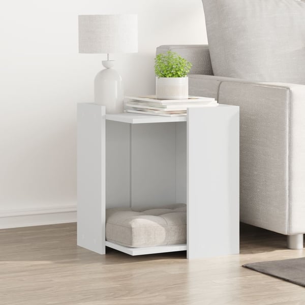 vidaXL Skap til kattetoalett hvit 42x42x51 cm konstruert tre