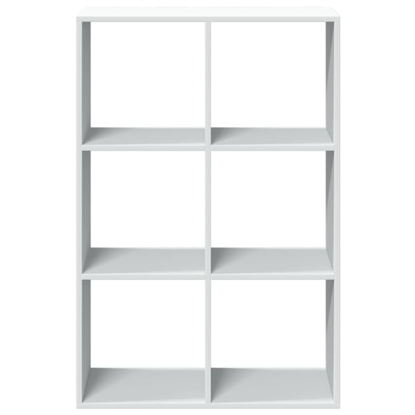 vidaXL Romdeler bokhylle hvit 69,5x29x103,5 cm konstruert tre