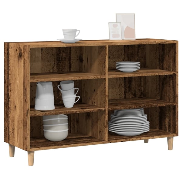 vidaXL skænk 103,5x35x70 cm konstrueret træ antikt træ